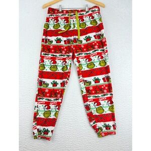 Dr. Seuss Grinch Kids‎ Pajama Pants Christmas Lounge Small  4‑6 Red Fleece